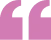 Stylized pink quote symbol